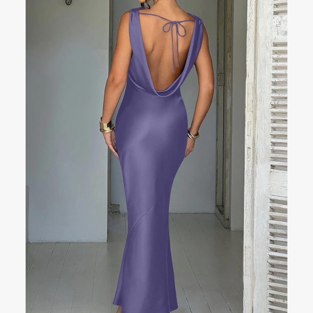Women’s Purple Satin Dress Size M